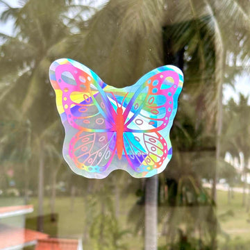 Colorful Butterfly Suncatcher Sticker
