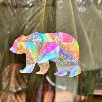Luna Bear Suncatcher Sticker