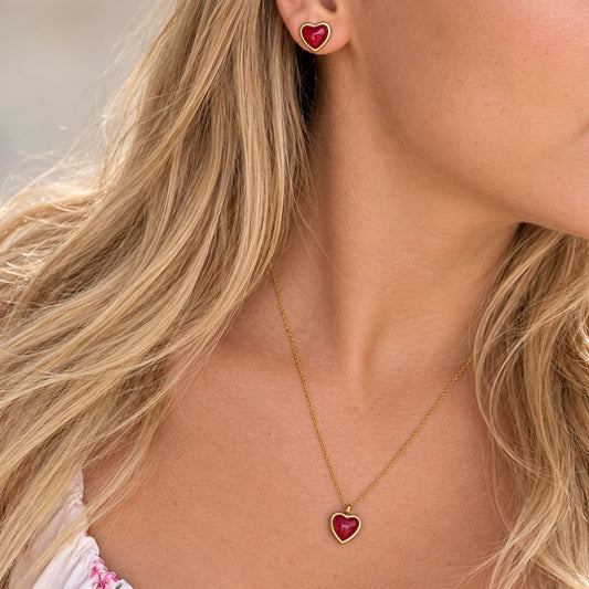 Carnelian Earrings & Necklace Set