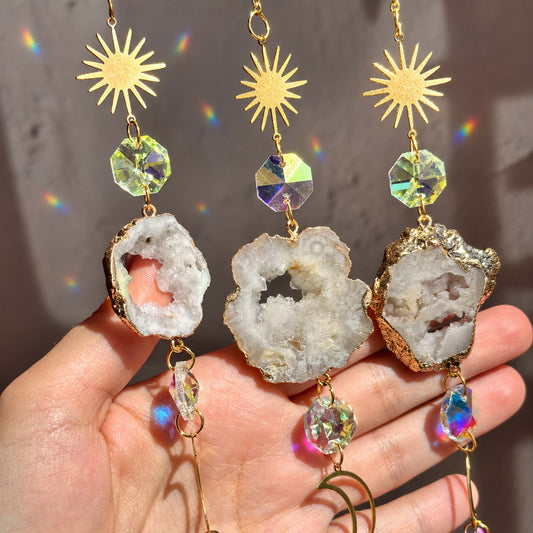 Druzzy Quartz Crystal Suncatcher