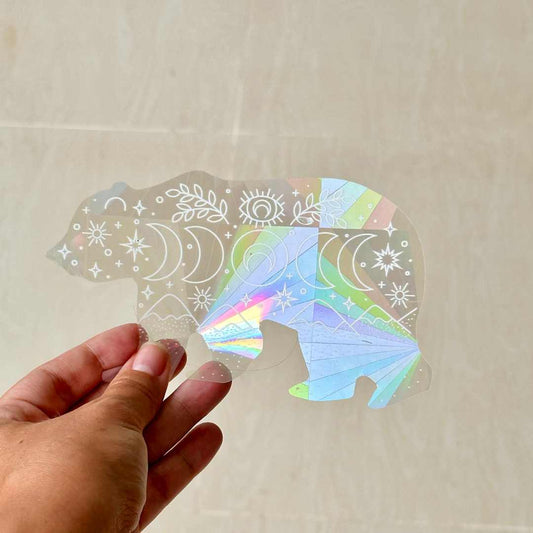 Luna Bear Suncatcher Sticker