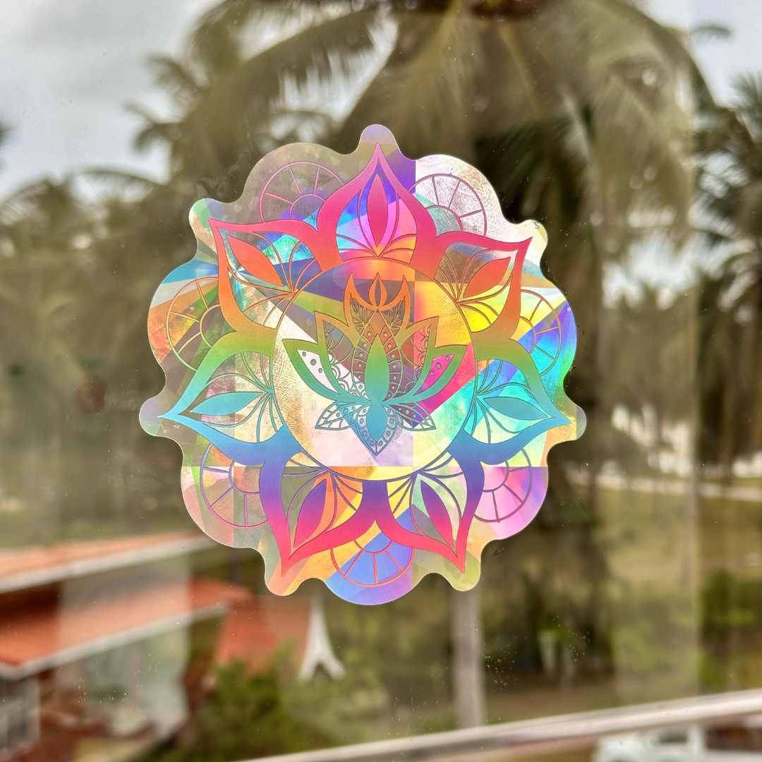 Mandala Lotus Suncatcher Sticker