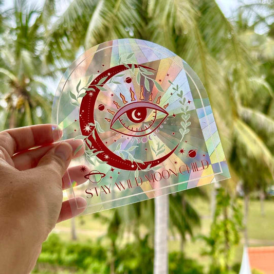 Moon Child Suncatcher Sticker