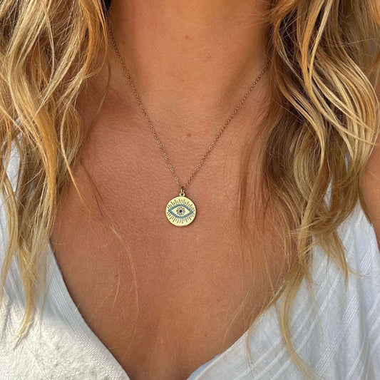 Shimmering Evil Eye Necklace