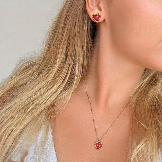 Carnelian Earrings & Necklace Set