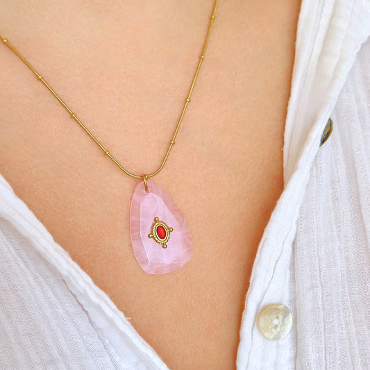 Rose Quartz Talisman Necklace