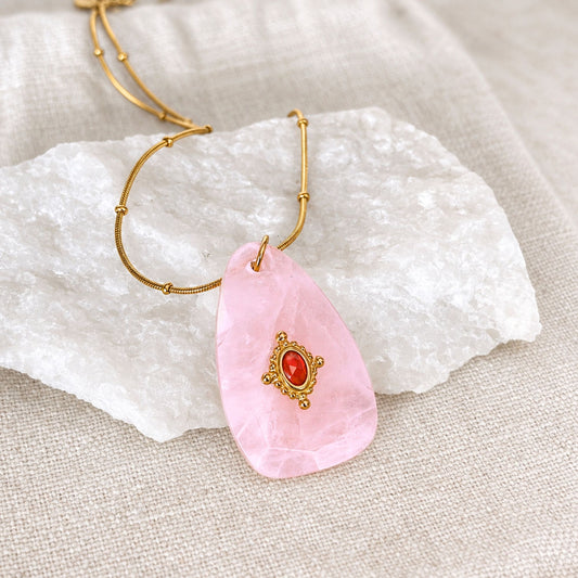 Rose Quartz Talisman Necklace