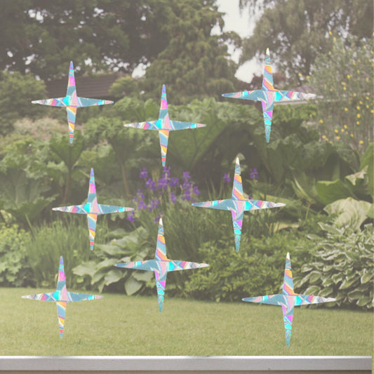 (8pcs) Star Suncatcher Window Cling