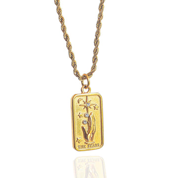 'THE STARS' Tarot Card Necklace