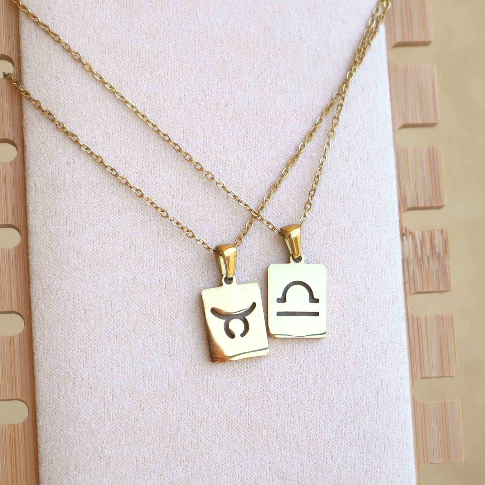 Zodiac Sign Tag Necklace